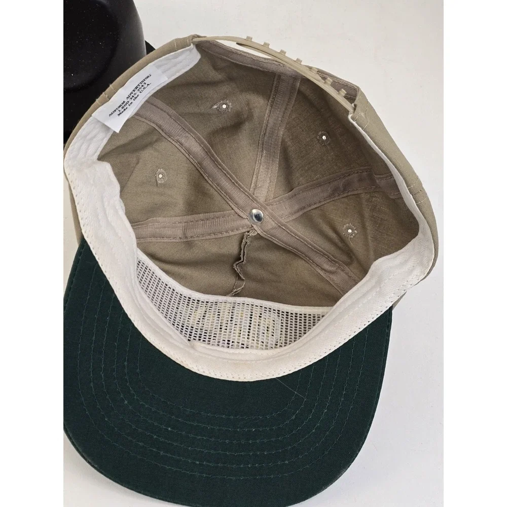 Vintage Trucker Snapback Hat Gray & Son Inc. Advertising Made In USA Green/Tan‎